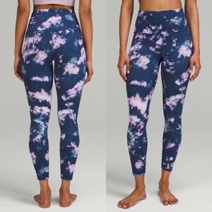 Lululemon Align High-Rise Pant Sz 6/25" In Circulate Tie Dye Mineral Blue Multi